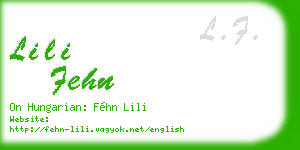 lili fehn business card